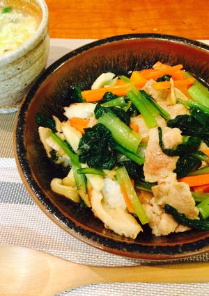 小松菜の中華丼-レシピのメイン写真