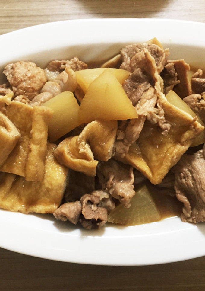 簡単☆だいこん・豚肉・油揚げの煮物-レシピのメイン写真