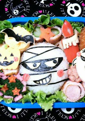 ハロウィン　キャラ弁☆ミイラ-レシピのメイン写真