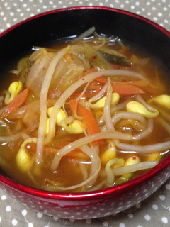 キムチと豆もやしのホットスープ-レシピのメイン写真