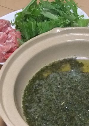 食べる緑茶葉しゃぶしゃぶ-レシピのメイン写真