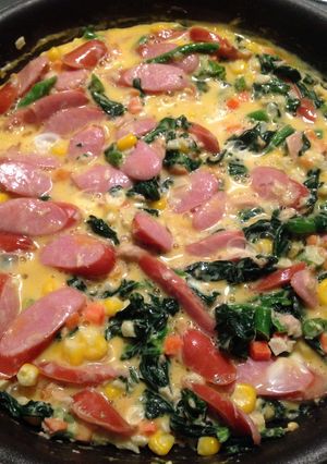 ウインナーと野菜の卵焼き-レシピのメイン写真