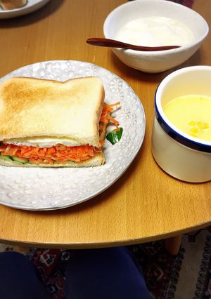 野菜たっぷり超熟サンドのCM風サンド-レシピのメイン写真