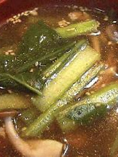 小松菜の韓国風?スープ-レシピのメイン写真