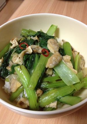 小松菜と浅利の煮浸し丼-レシピのメイン写真