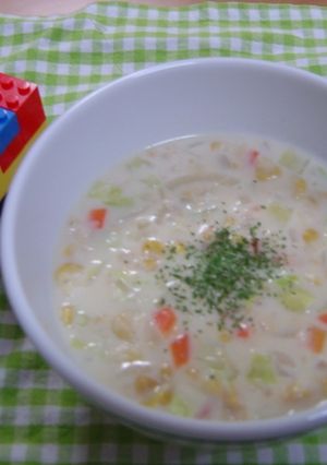 野菜たっぷりコーンスープ-レシピのメイン写真