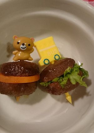 簡単♪ミートボールでハンバーガー お弁当-レシピのメイン写真