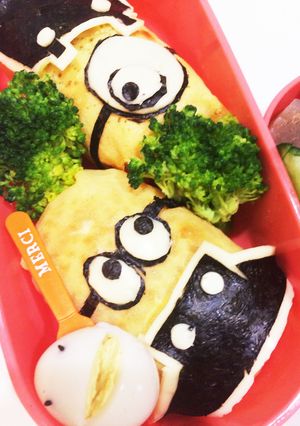 お弁当＊可愛いミニオンとハロウィン-レシピのメイン写真