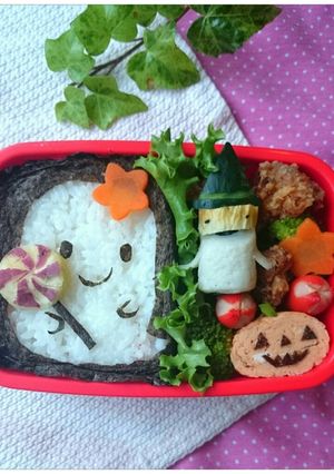 簡単♪ハロウィンのキャラ弁☆のり弁で～★-レシピのメイン写真