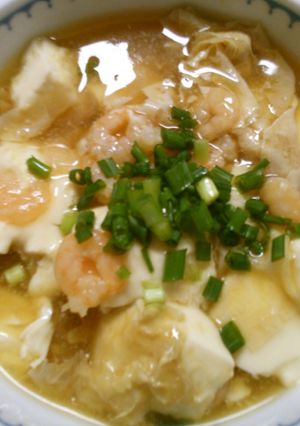 簡単♪海老と豆腐の 湯葉の 和風餡掛け-レシピのメイン写真