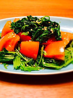 茹で豆苗とトマトのサラダ-レシピのメイン写真