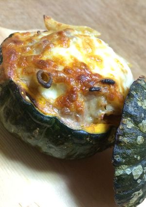 ハロウィン♡丸ごとかぼちゃグラタン-レシピのメイン写真
