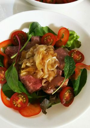 お肉のカルパッチョ♪たっぷり彩りサラダ-レシピのメイン写真