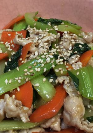 簡単‼豚肉とチンゲン菜の中華炒め-レシピのメイン写真