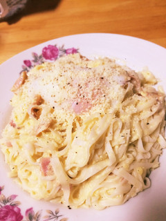 糖質0g麺で☆カルボナーラ!-レシピのメイン写真