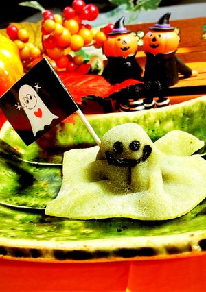 ハロウィンに！八つ橋でおばけちゃん-レシピのメイン写真