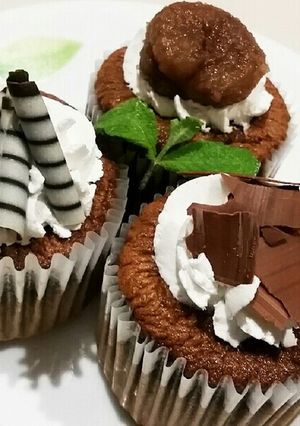 ふわふわ❤チョコカップケーキ♪-レシピのメイン写真