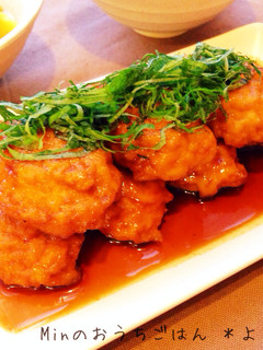 豆腐入り鶏団子の甘辛-レシピのメイン写真