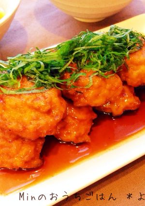豆腐入り鶏団子の甘辛-レシピのメイン写真