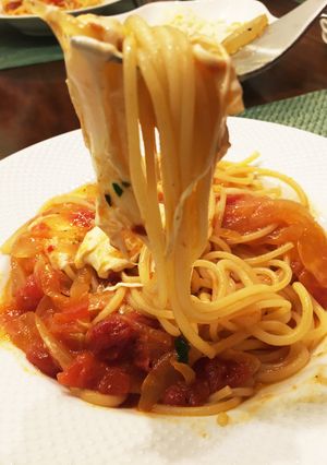 モッツァレラ とろ〜りトマトパスタ-レシピのメイン写真