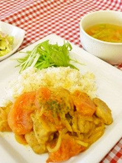 鶏トマどんぶり-レシピのメイン写真