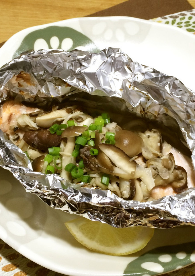 鮭ときのこのホイル焼き♪-レシピのメイン写真