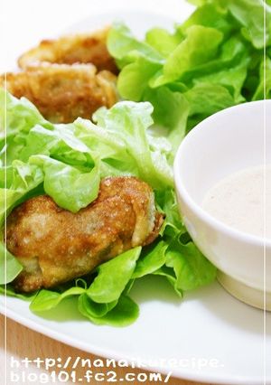 揚げ餃子レタス巻き-レシピのメイン写真