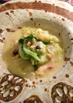 白菜と厚切りベーコンの雑穀クリームスープ-レシピのメイン写真