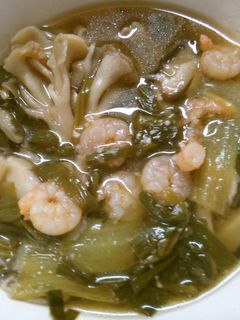 チンゲン菜と 海老 ニラの中華スープ♪-レシピのメイン写真