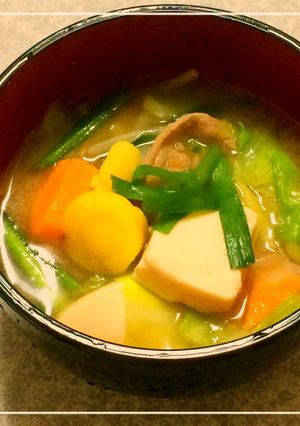 豚汁で冷蔵庫をお掃除!見やすい分量表示♩-レシピのメイン写真