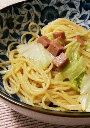 キャベツとスパムの和風パスタ-レシピのメイン写真