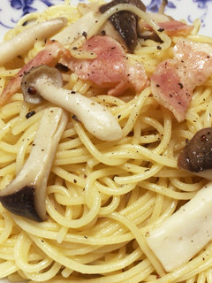 キノコとベーコンのおつまみパスタ-レシピのメイン写真
