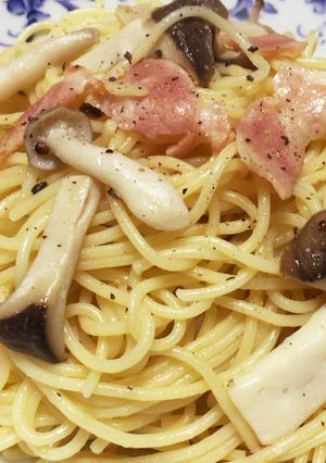 キノコとベーコンのおつまみパスタ-レシピのメイン写真