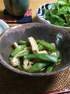 相性抜群♪モロッコいんげんと薄揚げの煮物-レシピのメイン写真