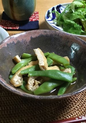 相性抜群♪モロッコいんげんと薄揚げの煮物-レシピのメイン写真