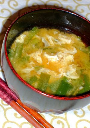 ニラとふんわり卵のお味噌汁-レシピのメイン写真