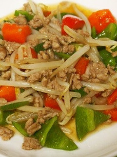 もやしとひき肉のとんこつ醤油炒め-レシピのメイン写真
