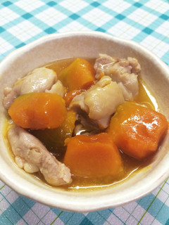 鶏モモ肉とカボチャの小鉢-レシピのメイン写真