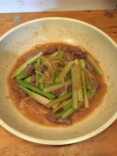 セロリと牛肉のバター醤油炒め-レシピのメイン写真