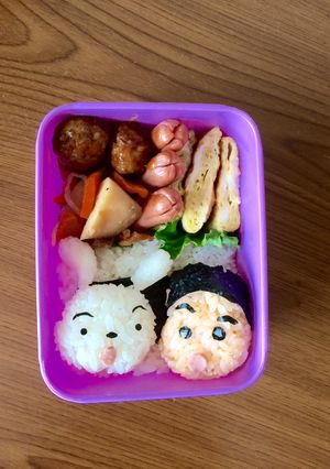 簡単キャラ弁クレヨンしんちゃんおにぎり♪-レシピのメイン写真