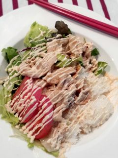 豚しゃぶサラダのっけ寿司-レシピのメイン写真