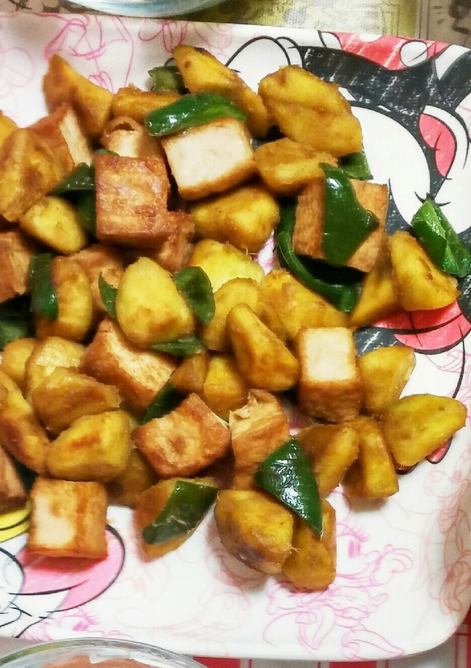 サツマイモと厚揚げのオイスターソース炒め-レシピのメイン写真