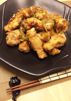 お酒に♫簡単☆鶏手羽元 ねぎの味噌焼き-レシピのメイン写真