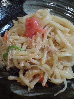 意外とヘルシー?明太子焼きうどん!-レシピのメイン写真