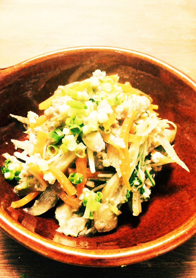 ごぼうと水菜の卵とじ-レシピのメイン写真