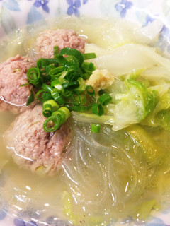 肉団子と春雨の中華スープ-レシピのメイン写真