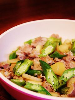 簡単◆美味しい◆かぶとオクラの豚肉炒め-レシピのメイン写真
