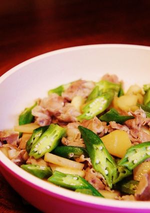 簡単☆美味しい☆かぶとオクラの豚肉炒め-レシピのメイン写真
