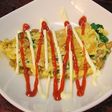 ニラ&納豆オムレツ!お好み焼き風♪