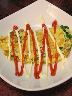 ニラ&納豆オムレツ!お好み焼き風♪-レシピのメイン写真